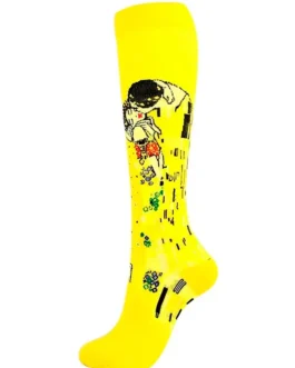 Medias de compresión con estampado  Kiss( beso) L-XL
