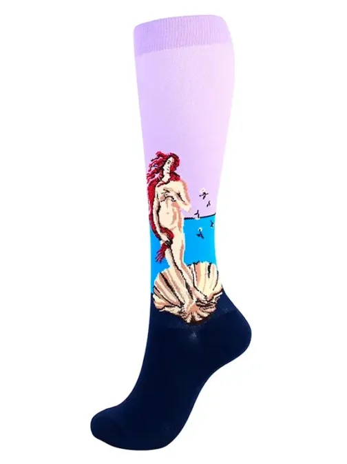 Medias de compresión con estampado  Nacimiento de Venus L-XL