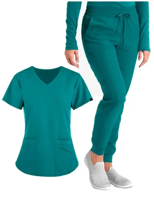Uniforme cómodo Jogger  verdeazul. - Image 2